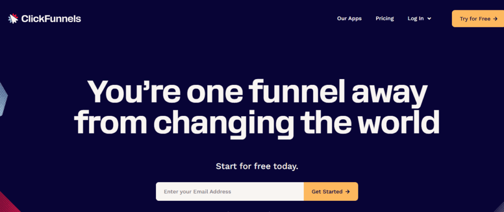 Interface du logiciel ClickFunnels