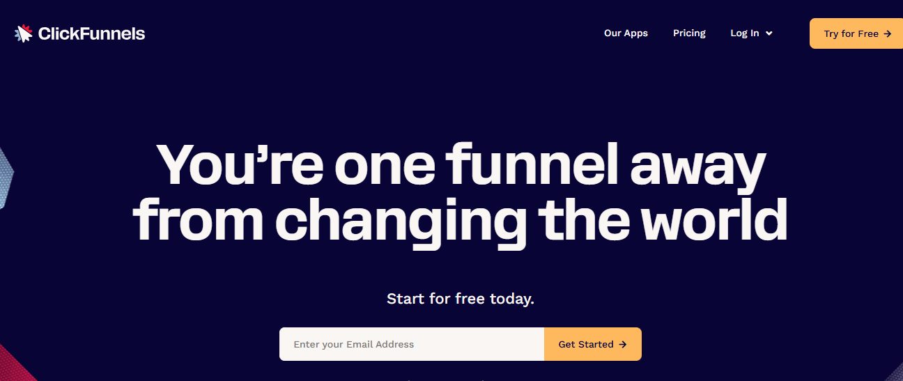 Interface du logiciel ClickFunnels