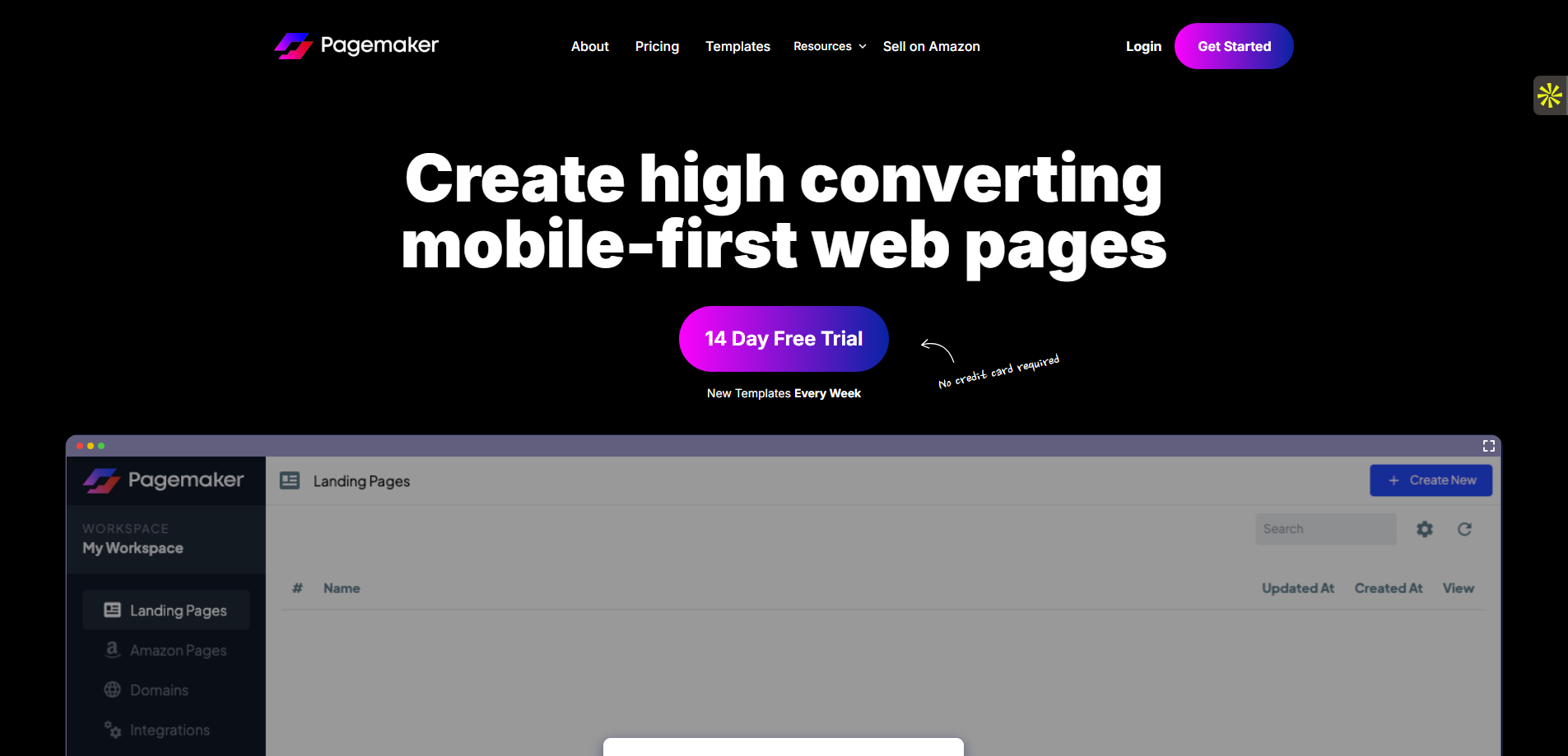 Interface du logiciel Pagemaker