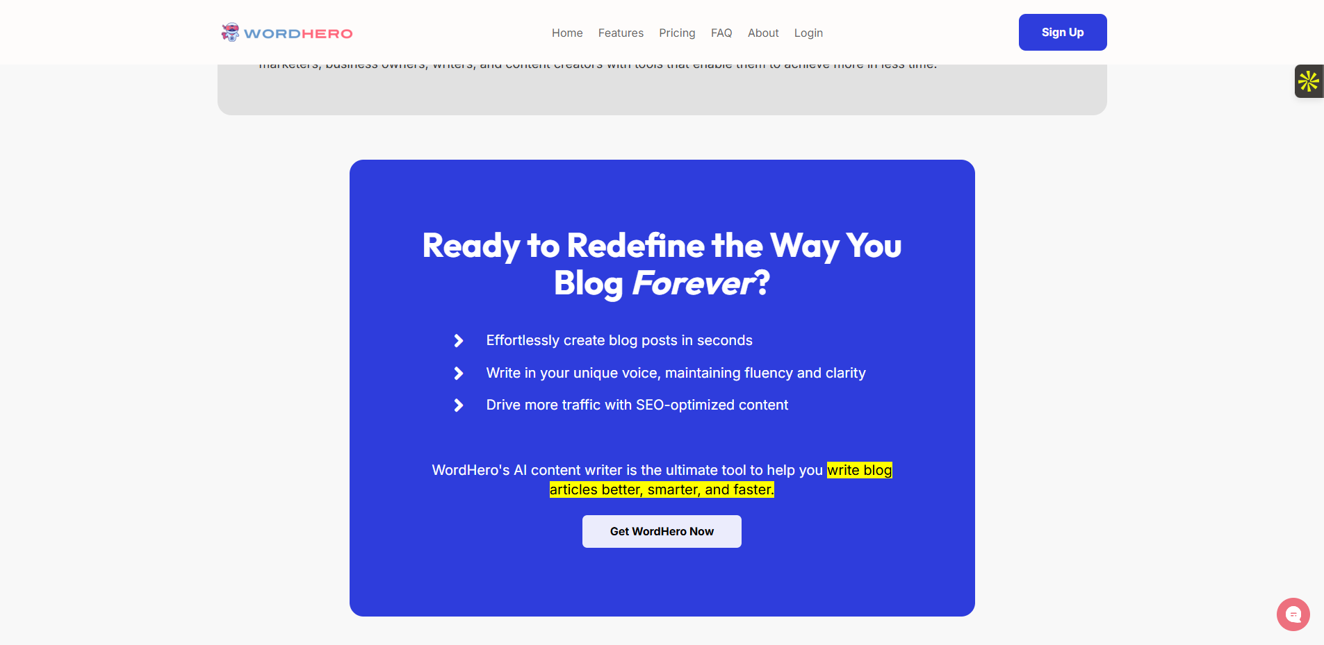 Le logiciel J1 Holdings WordHero