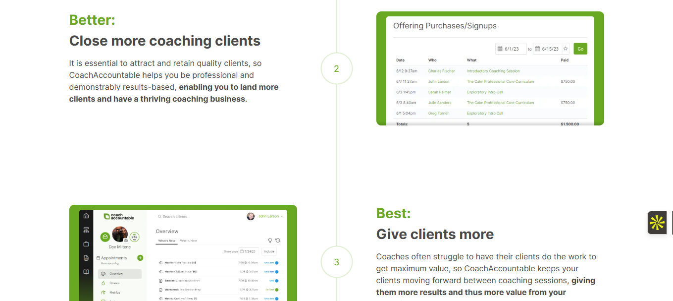 Le logiciel CoachAccountable CoachAccountable